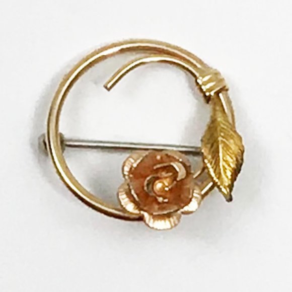 Krementz Jewelry - 2/40 Sale Krementz 14K Gold Overlay Rose Round Pin